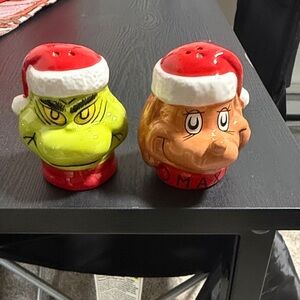 Grinch and Max Salt and Pepper Shakers